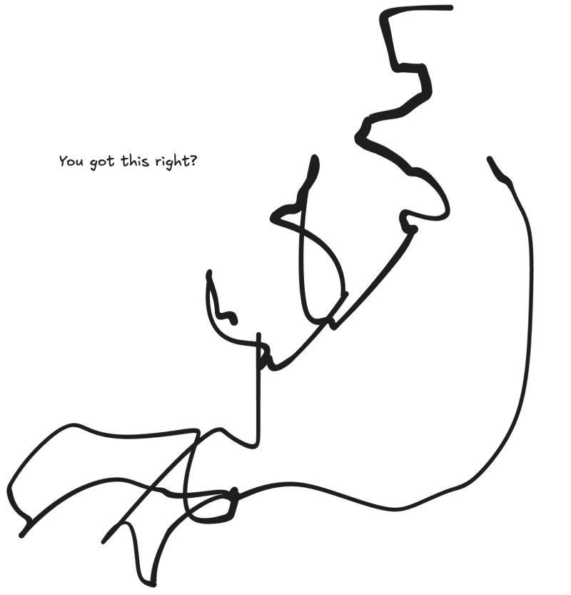 The actual shape of a Spring Boot 2 → 3 → 4 migration, as drawn live during the keynote. The caption ("You got this right?") is aimed at the inference-only coding agent that's expected to slot in.