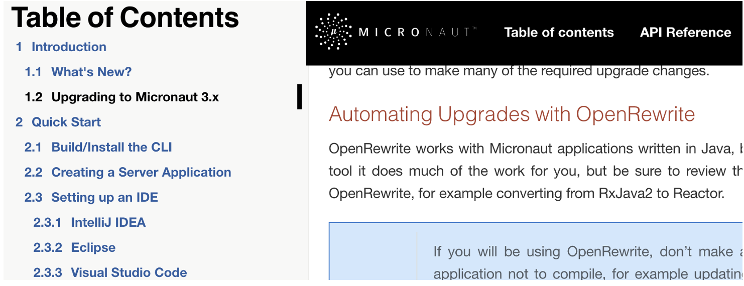 Micronaut's upgrade guide has instructions for how to run the recipe.
