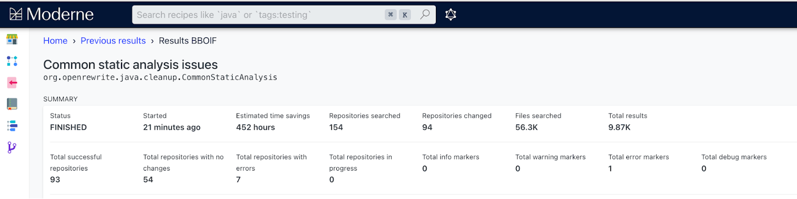 Figure 5. Extreme developer time savings with Moderne auto-remediation